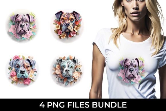 3D Floral Fantasy Boxer Sublimation PNG Design