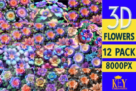 3D Flowers Digital Paper: Elevate Your Creative Projects