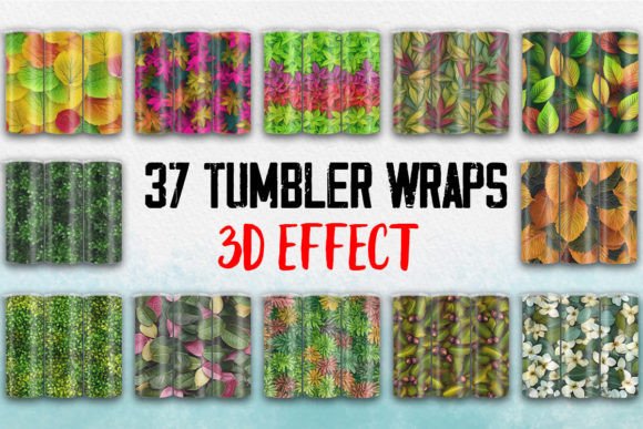 3D Wild Leaves Tumbler Wrap: Elevate Your Creative Projects