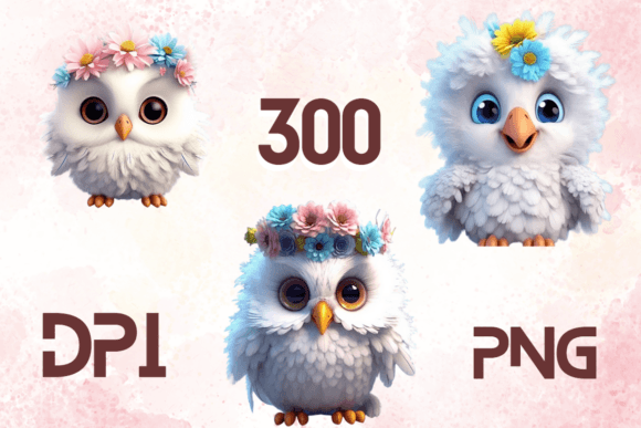 Charming 3D Cute Birds Clipart for Creative Designs