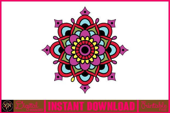 Mandala 3D Layered SVG Cut File-124: A Hand-Drawn Design Asset